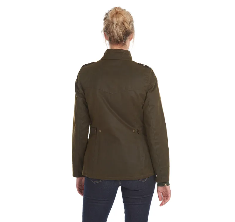 Barbour Winter Defence Wax Jacket Olive/Classic-4